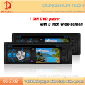 factory direct 3 inch wide-screen1din car DVD palyer with bluetooth